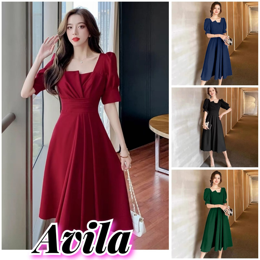 Dress Polos Terusan Panjang Wanita Longdress Vuji & Avila
