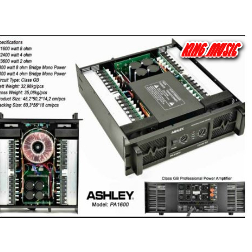Power Amplifier ASHLEY PA1600/PA 1600 Class GB ORIGINAL.
