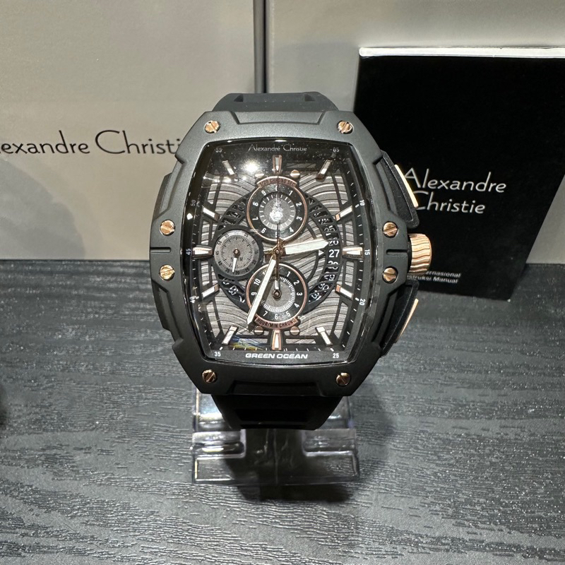 JAM TANGAN ALEXANDRE CHRISTIE PRIA 6629 ORIGINAL SPORT RUBBER MODEL RM