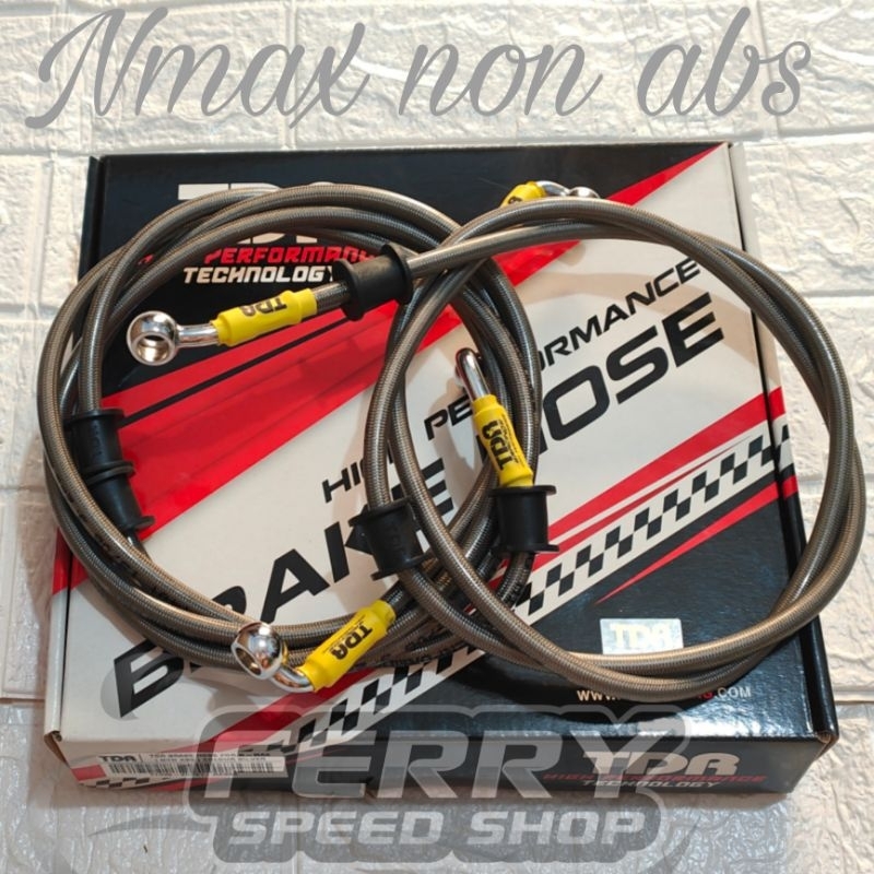 Selang rem set depan dan belakang Nmax non abs TDR racing original / Selang rem Tdr Nmax new , Nmax 