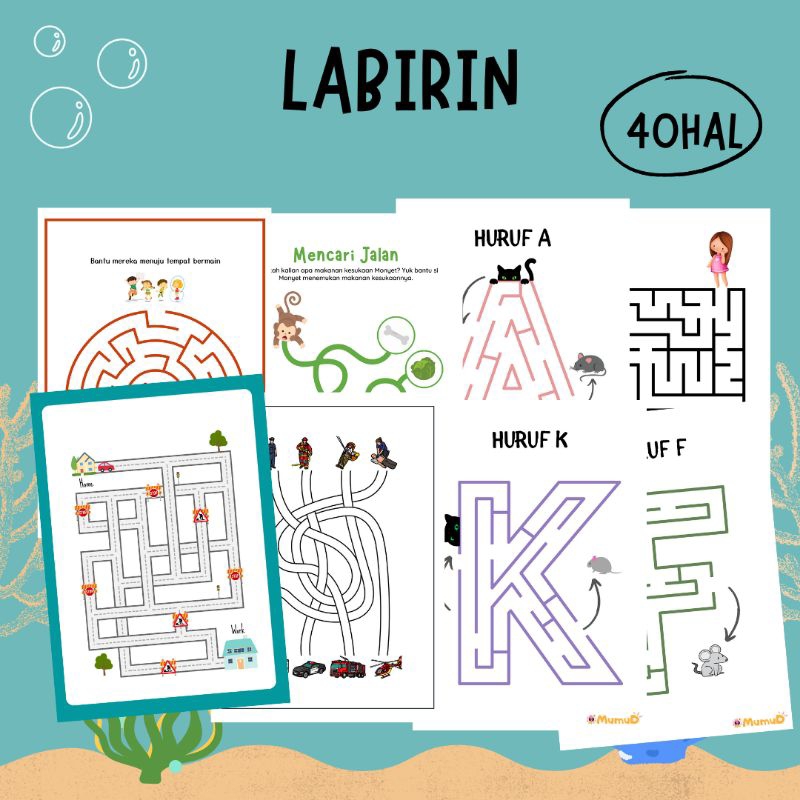 Worksheet/booklet pra sekolah/ worksheet anak 2 sampai 6 tahun/ worksheet murah