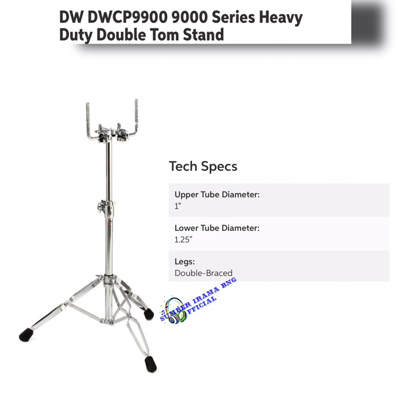 DW DWCP9900 - 9000 SERIES HEAVY DUTY DOUBLE TOM STAND
