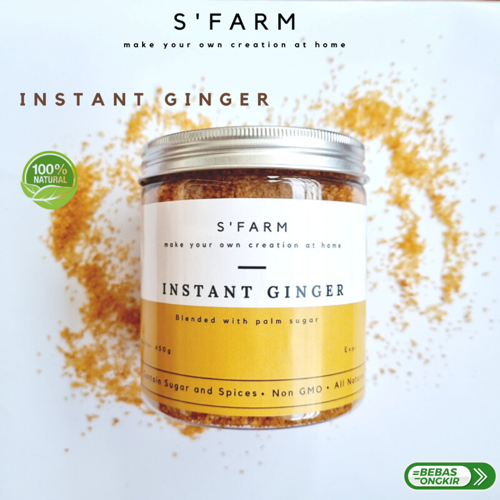 

Bubuk Jahe Instan / Premix Jahe - Premium Instant Ginger - Kemasan Jar