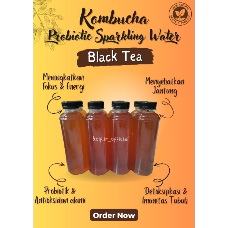 

KOMBUCHA, Probiotik Sparkling Water, BLACK TEA 250ml