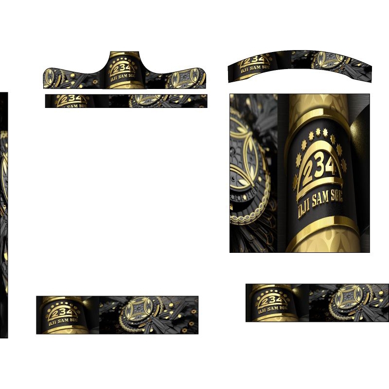 DECAL SANGKAR KOTAK NO 1 2 3