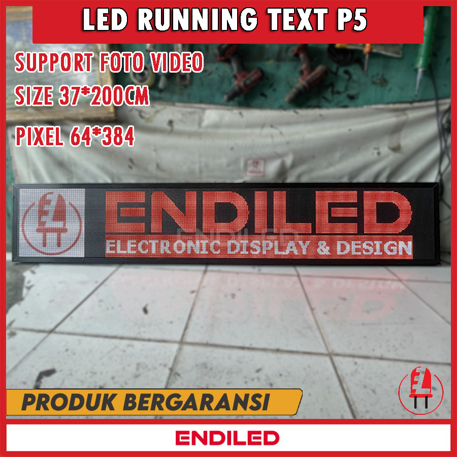 led running text full color p5 wifi indoor