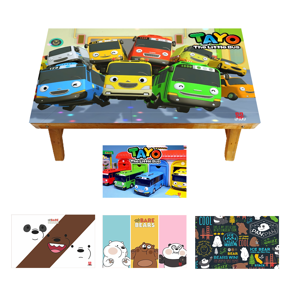 Meja Belajar Lipat Anak Tayo We Bare Bears Karakter