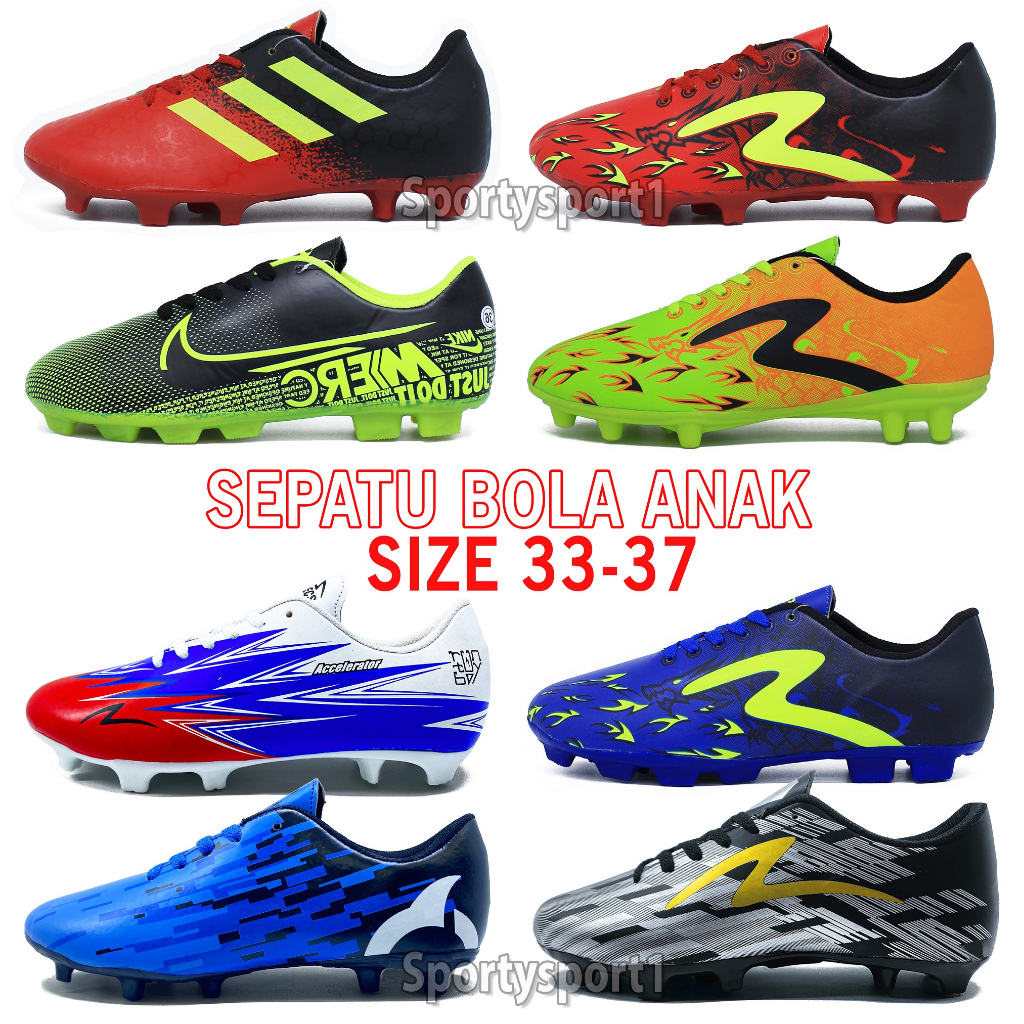 SEPATU BOLA ANAK SIZE 32 33 34 35 36 37 38, SEPATU BOLA JUNIOR, SEPATU BOLA ANAK ORTUS, SEPATU BOLA 