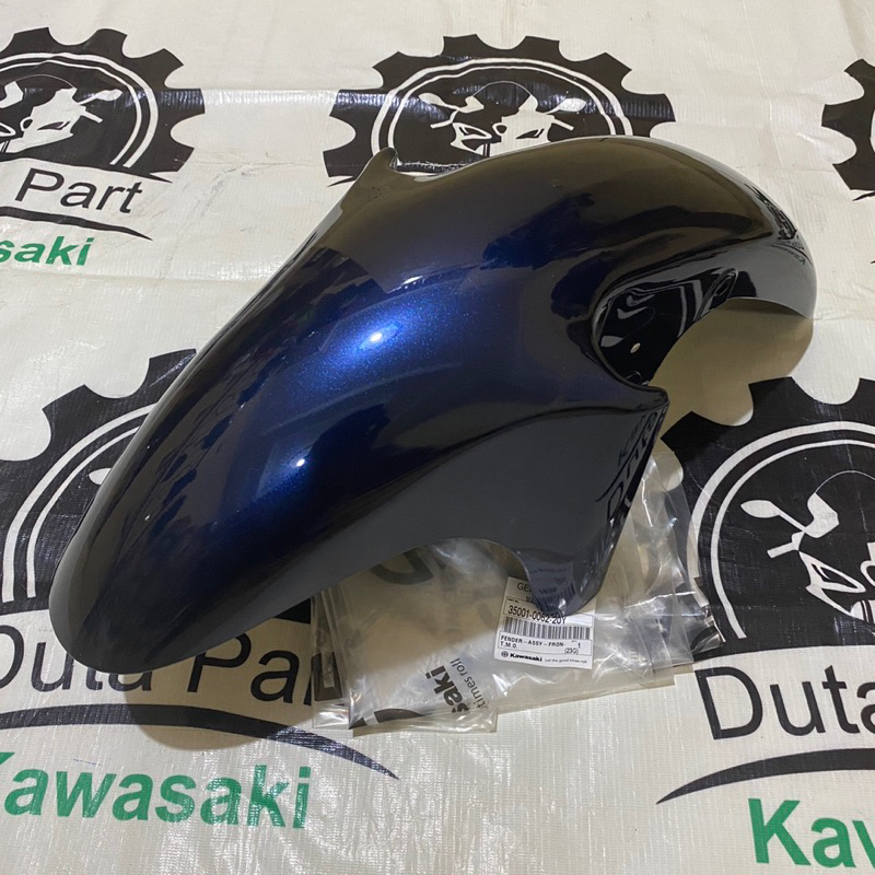 SPAKBOR DEPAN NINJA 150 RR OLD BIRU DONGKER BIRU NAVY ORIGINAL