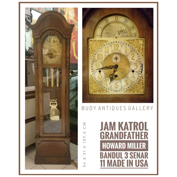 Jam Katrol Grandfather Howard Miller Made In USA