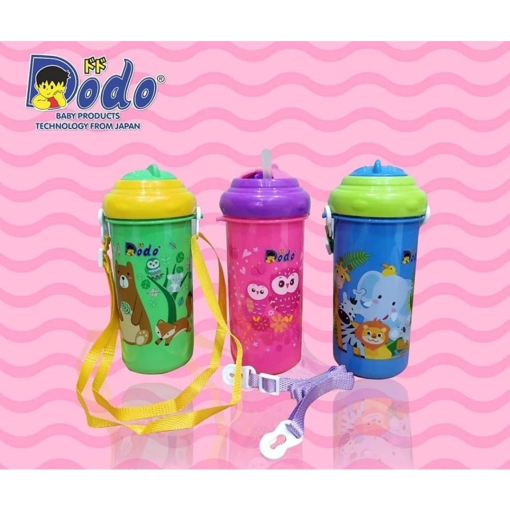 Toddler cup Dodo / botol minum sedotan anak Dodo + tali
