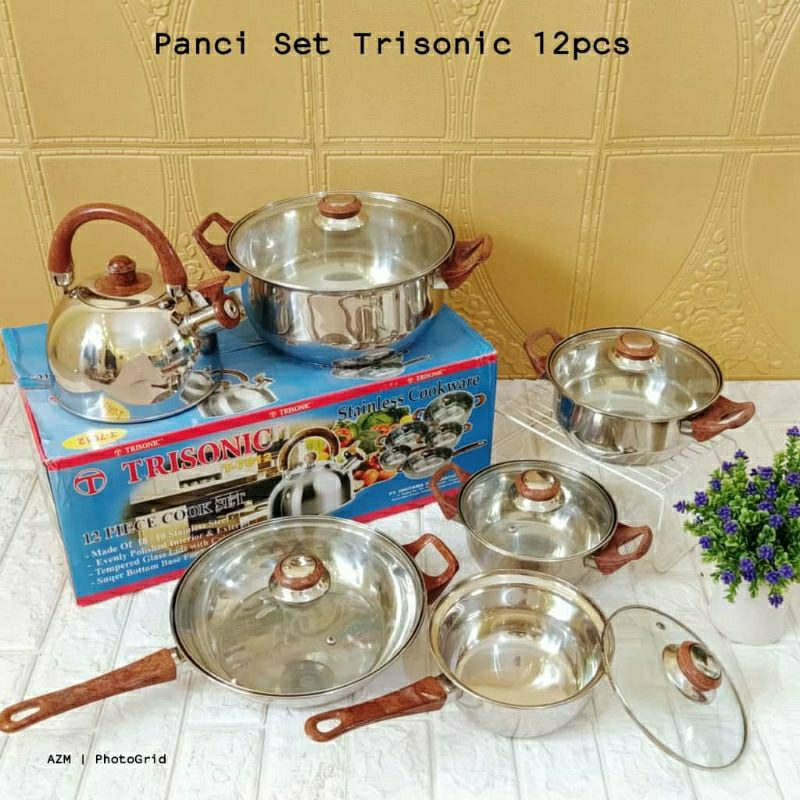 TRISONIC Panci Set 12 Pcs Teko