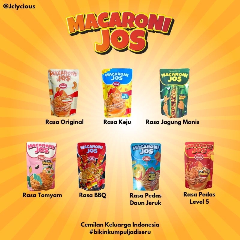 

Macaroni Jos Cemilan Kekinian Keluarga All Varian