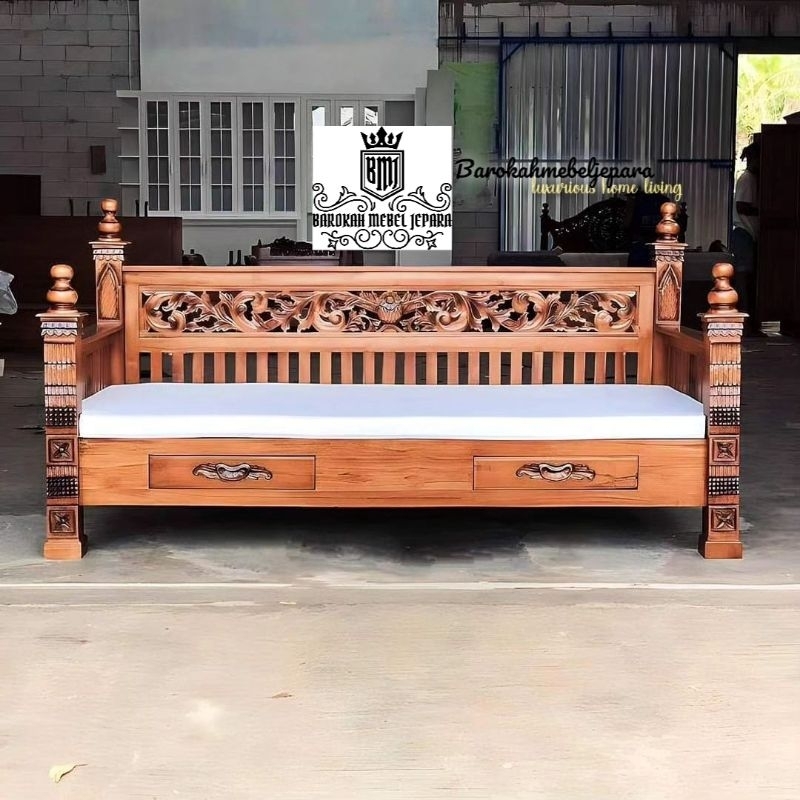 bale bale rahwana jati / bangku panjang bale bale jati jepara