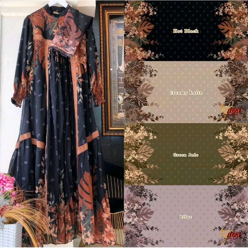 gamis set by motif hawa