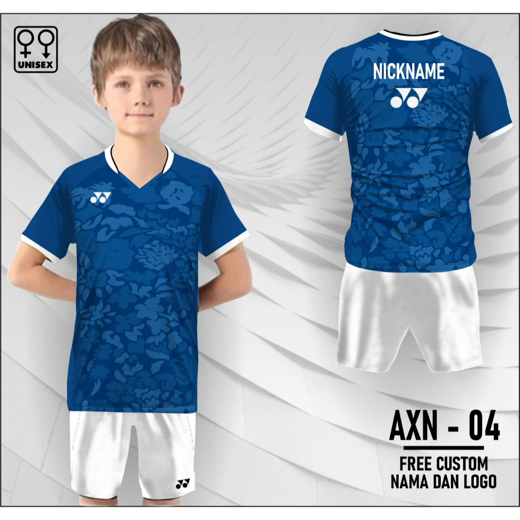 Setelan jersey badminton anak kaos yonex axelsen baju bulu tangkis AXN 04