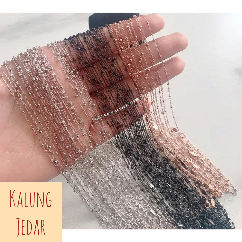 Kalung jedar anak dan dewasa emas asli kadar 75 750 17k merica rosegold whitegold blackgold hitam bl