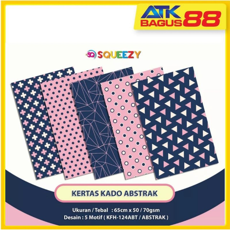 

10 Pcs Kertas Kado Squeezy Abstrak/Bungkus Kado/Kertas Kado Murah