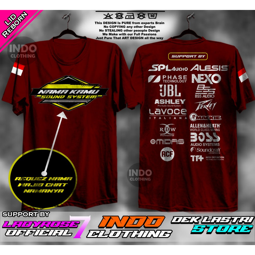 KAOS REQUEST DESAIN NAMA SOUND SYSTEM AUDIO POWERED BY