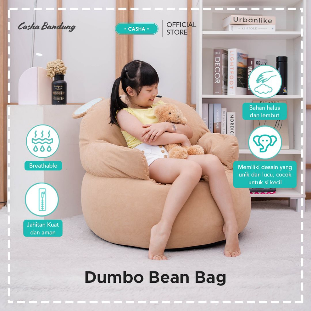 Casha-Dumbo Bean Bag-Sofa Anak-Bean Bag Anak