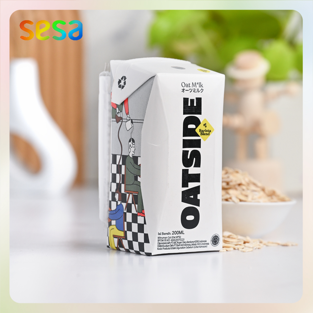 

OATSIDE Oat Milk Barista Blend with Straw 200ml - Susu Sehat Minuman Segar