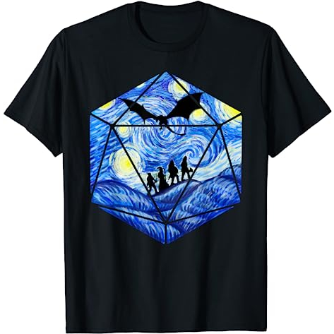 Baju Kaos Dewasa Funny Nerdy Gamer, Fantasy Art, Starry Night T-Shirt Pakaian Fashion Katun Pria Wan