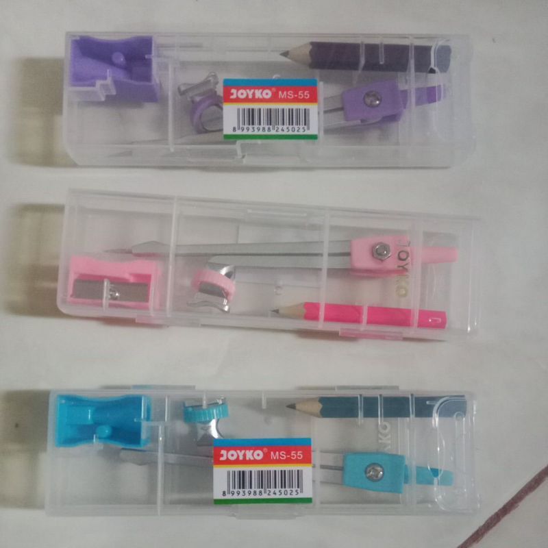 

Jangka 1 set pensil rautan peraut