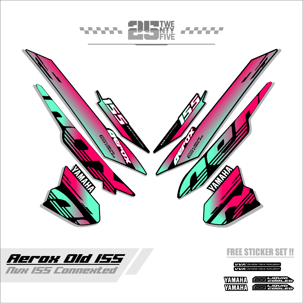 STRIPING AEROX 155/VARIASI 5/STRIPING AEROX OLD/STIKER AEROX OLD/STICKER AEROX OLD 115/STRIPING AERO