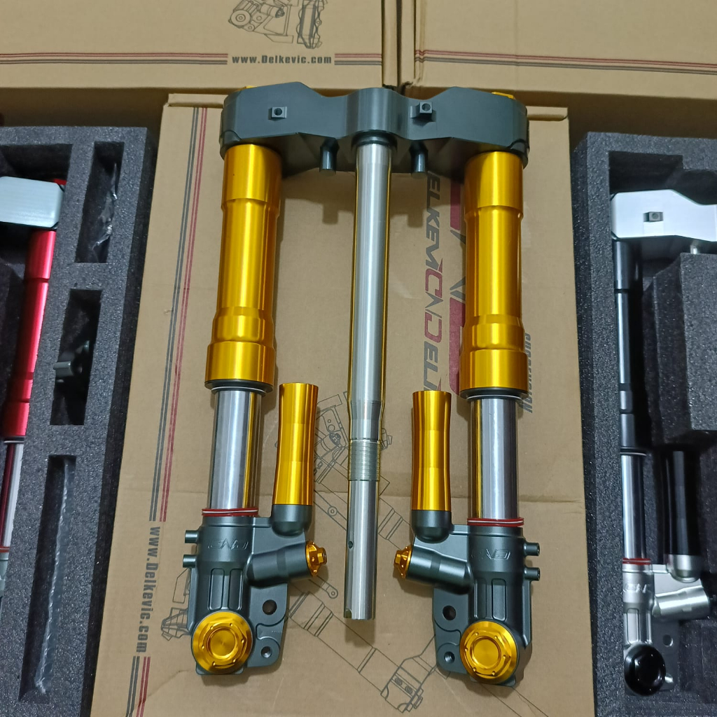 SHOCK DEPAN NMAX NEW/ NMAX OLD FULL CNC UP SIDE DOWN NMAX NEW/ NMAX OLD CNC SHOCK BRAKER NMAX NEW/ N