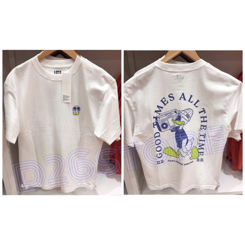 Kaos Uniqlo Disney Good Vibes Donald Duck That Friday Feeling OVERSIZED UT UNIQLO ORIGINAL