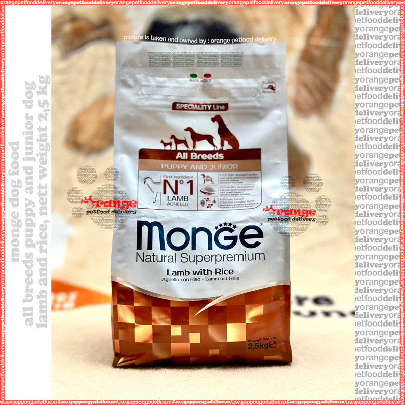 monge PUPPY all breeds LAMB with RICE 2,5 kg - natural superpremium dog food makanan anjing