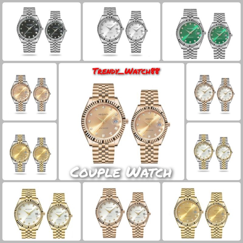 JAM TANGAN COUPLE HEGNER 1703 / HW 1703GL ORIGINAL GARANSI 1TAHUN