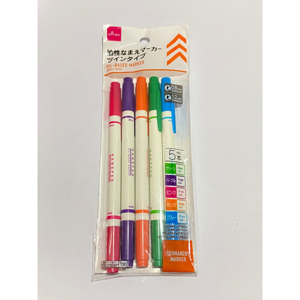 

Oil Based Spidol Double Sided Jepang Asli isi 5 Pcs