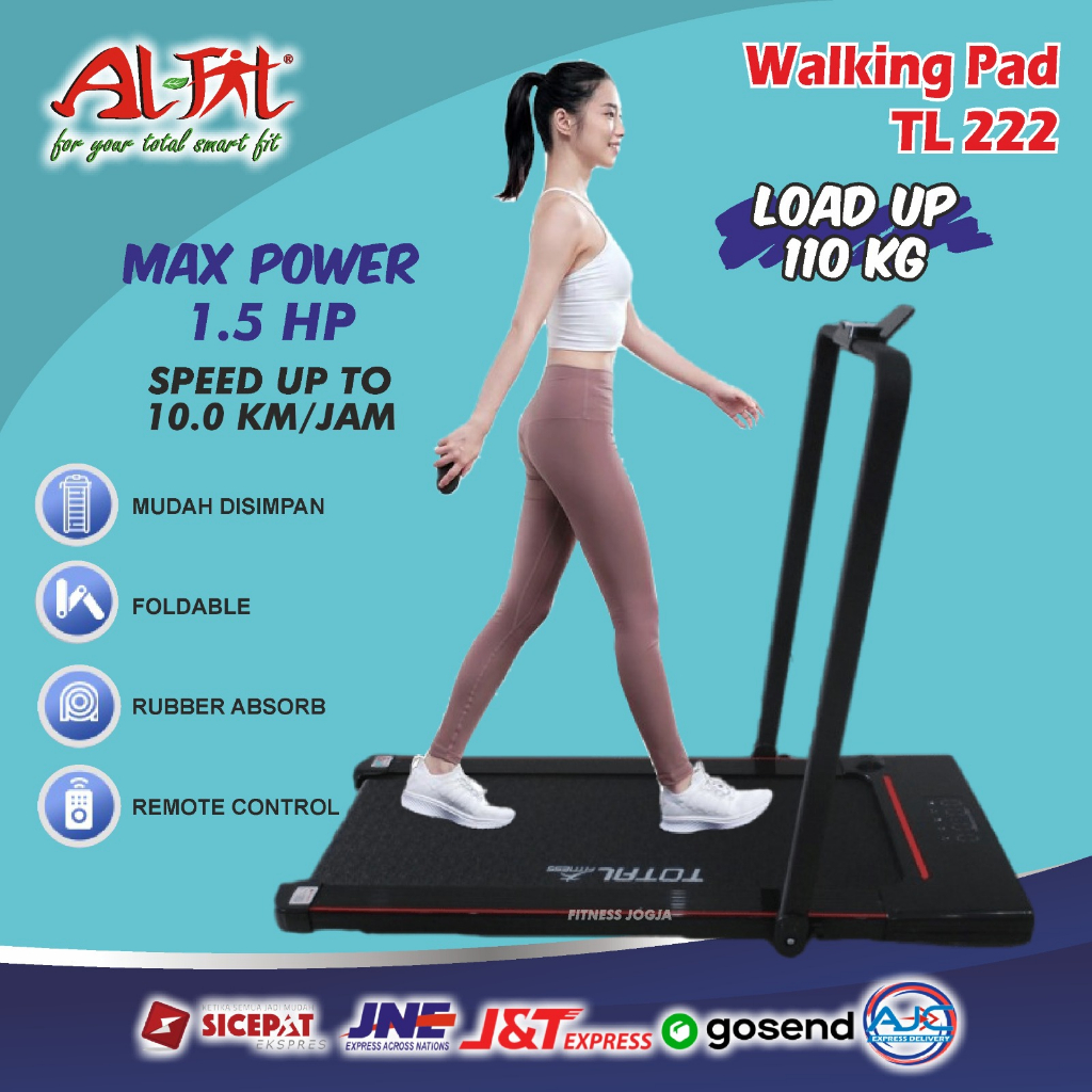 Treadmill Elektrik Walking Pad Total Health Gym Alat Fitness PORTABEL Minimalis Murah TL222 TL 222