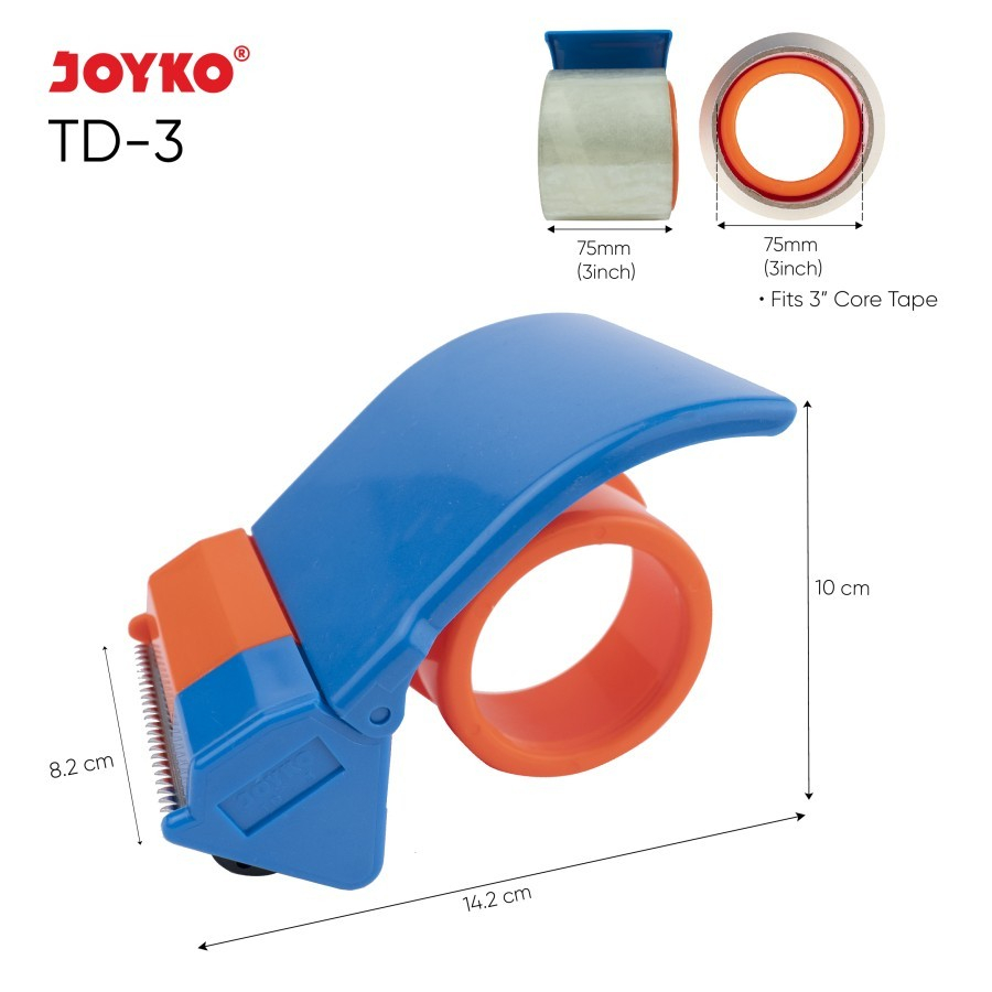 

Tape Cutter / Cutter Gagang Plastik - JOYKO TD-3 (3 inch) *