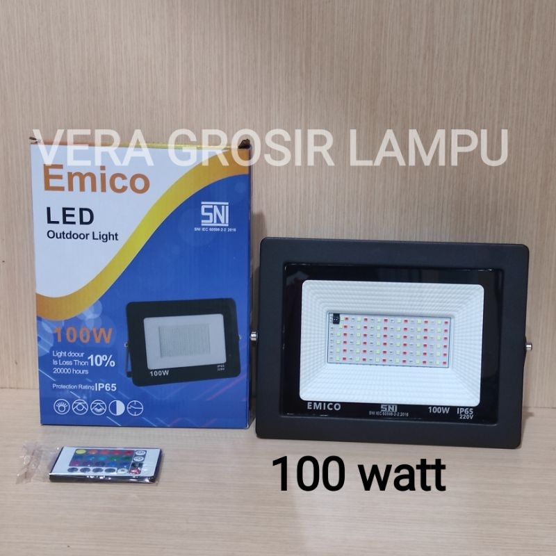 Lampu sorot led RGB 100W Ac 220V / Lampu sorot led 100W RGB Ac 220V