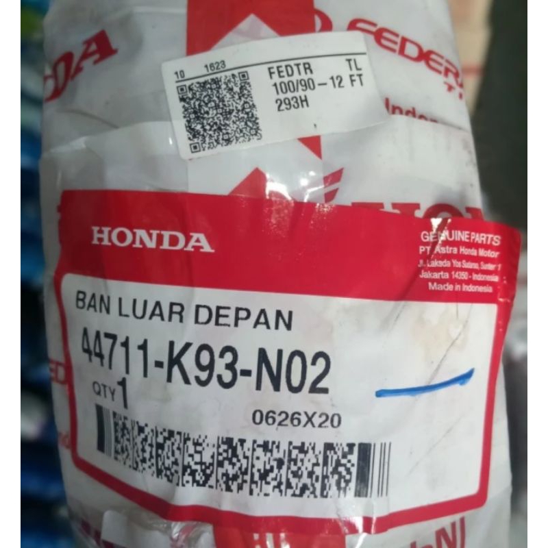 BAN LUAR TUBLESS SCOOPY 100/90-12 K93 FEDERAL HONDA