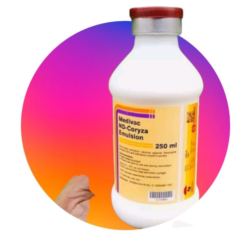 Vaksin Ayam Medivac ND Coryza Emoltion 250ml Dosis 500ekor