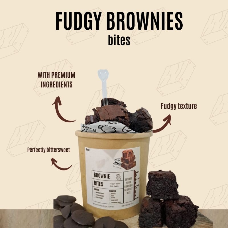 

fudgy Brownie bites premium