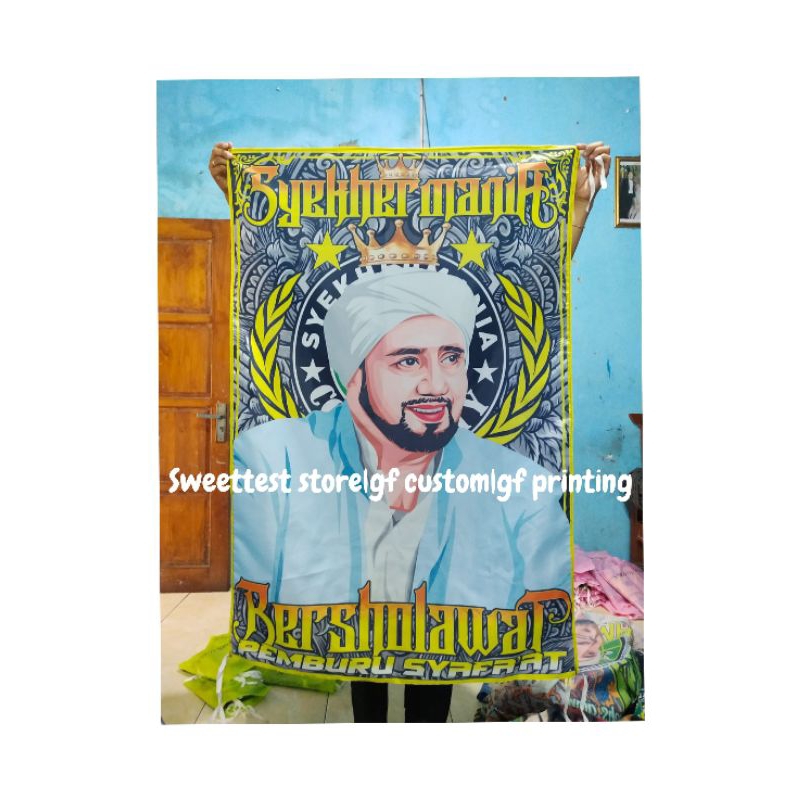 BENDERA MAJELIS SYEKHERMANIA MAFIASHOLAWAT AZZAHIR DESAIN TERBARU TERLARIS BISA COD BONUS STIKER