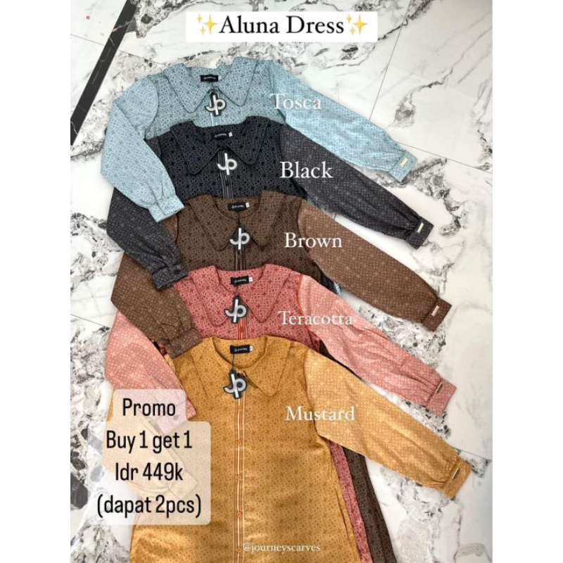 Gamis journey aluna /aluna dress/ gamis print