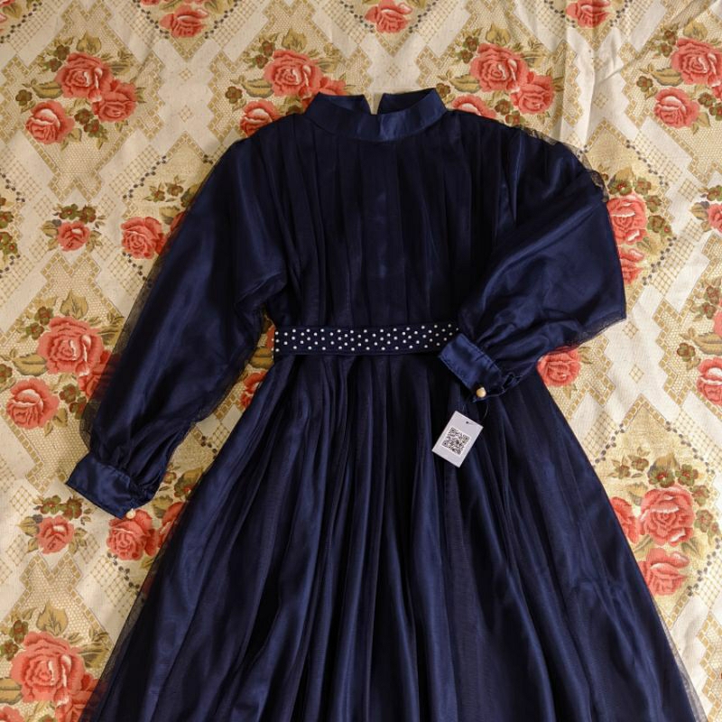 gaun pesta jelita indah / gamis renda tile / gamis pesta bridesmaid wisuda tunangan