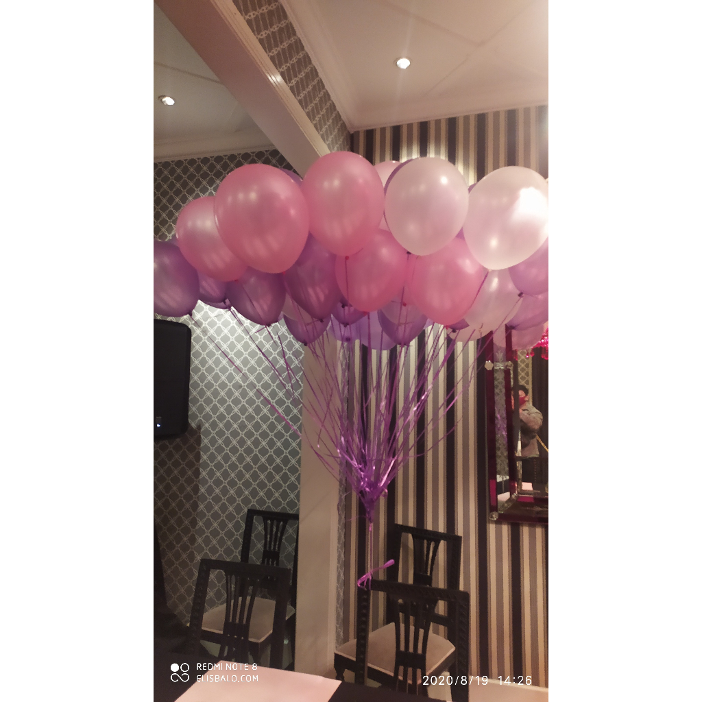 Balon Latex Helium Sudah Dengan Isi Gas Khusus Jakarta Dan Sekitarnya PAKET 50PCS BALON