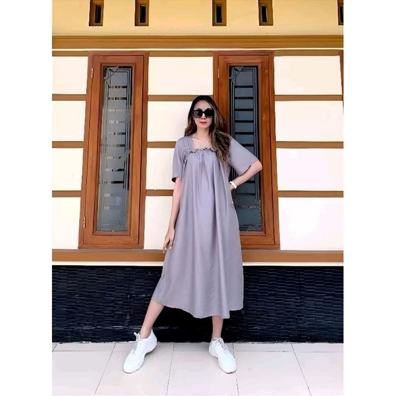 DASTER FUJI / DRESS VIRAL/ DASTER MURAH/ DASTER BUMIL/ DASTER KEKINIAN/ DRESS KEKINIAN KODE (FUJI DR