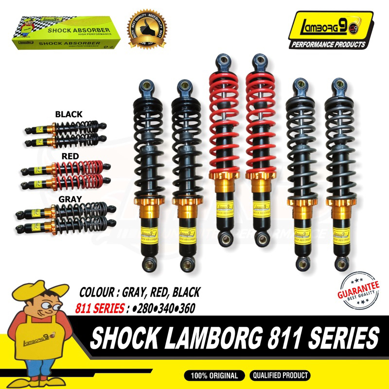 Shockbreaker Belakang Shok Variasi Bebek Shockbreker 340 MM (2PCS) Type 811 Series Supra X 125 Rxk