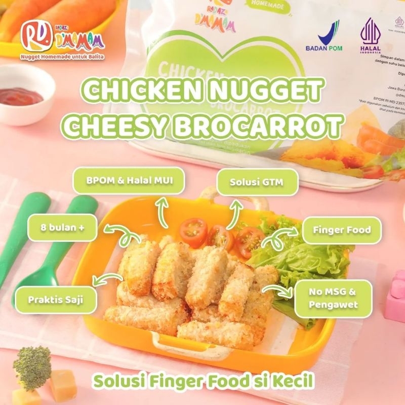 

Nuget Ayam Cheesy Brokoli Wortel Dmamam/Halal/Tanpa MSG,Pengawet dan Pewarna Buatan