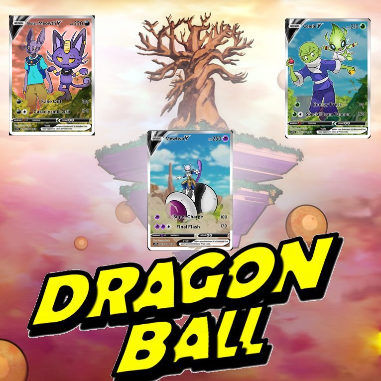 KARTU POKEMON TCG HOLOGRAM SPECIAL DRAGON BALL MEW - CELEBI - MEOWTH