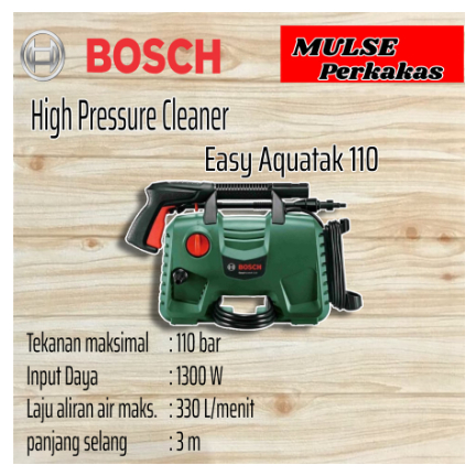 Jet Cleaner (Mesin Cuci) Mobil Bosch Easy Aquatak 110