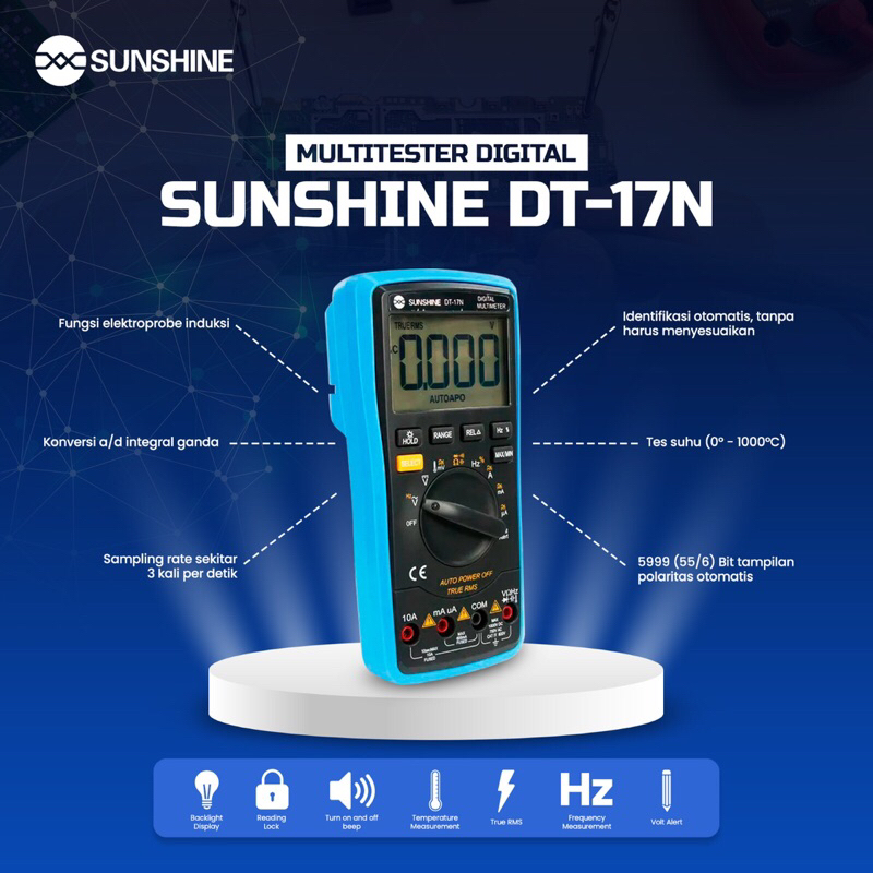 MULTIMETER DIGITAL SUNSHINE DT-17N / MULTITESTER DIGITAL SUNSHINE DT-17N / AVOMETER DIGITAL