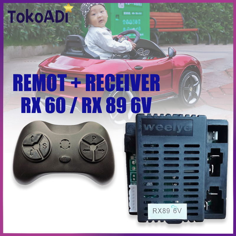 WEELYE RX89 Receiver Remot Mobil Aki 6v - Universal Sparepart untuk Mobilan Aki Anak